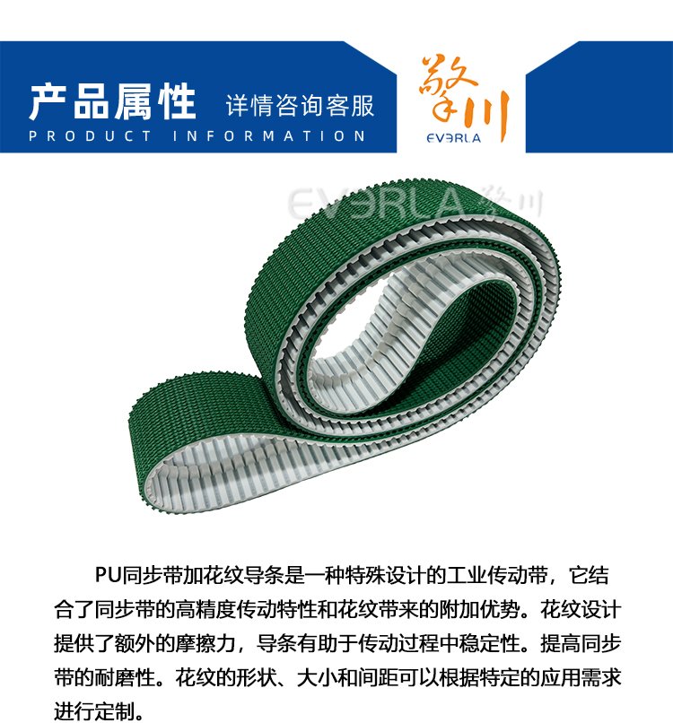 PU<a href='http://www.simpossible.net/' target='_blank'><u>同步帶</u></a>加花紋導條