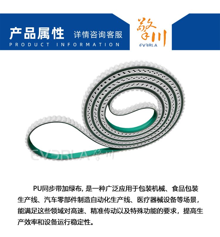 PU<a href='http://www.simpossible.net/' target='_blank'><u>同步帶</u></a>加綠布
